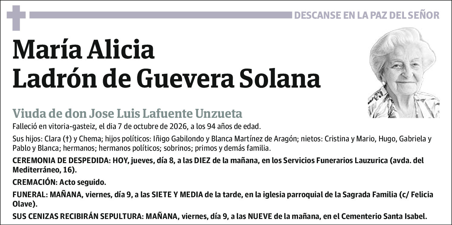 Maria Alicia Ladron De Guevara Solana