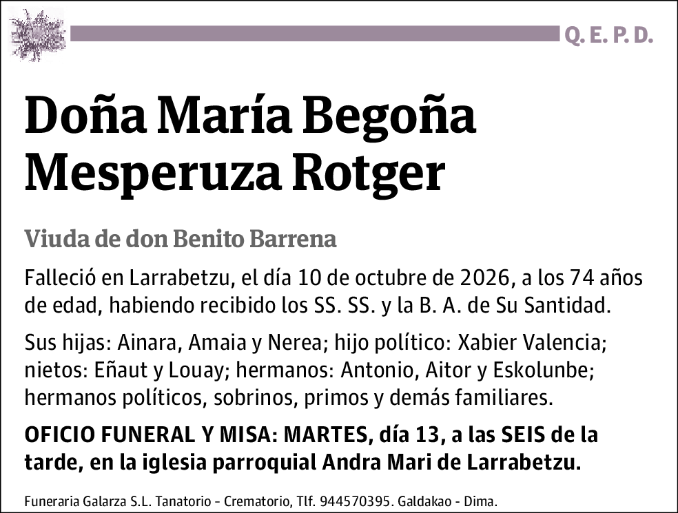 María Begoña Mesperuza Rotger