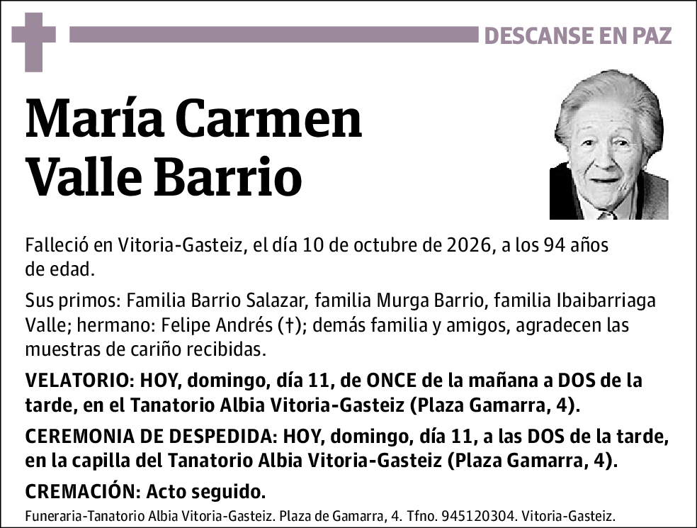 María Carmen Valle Barrio