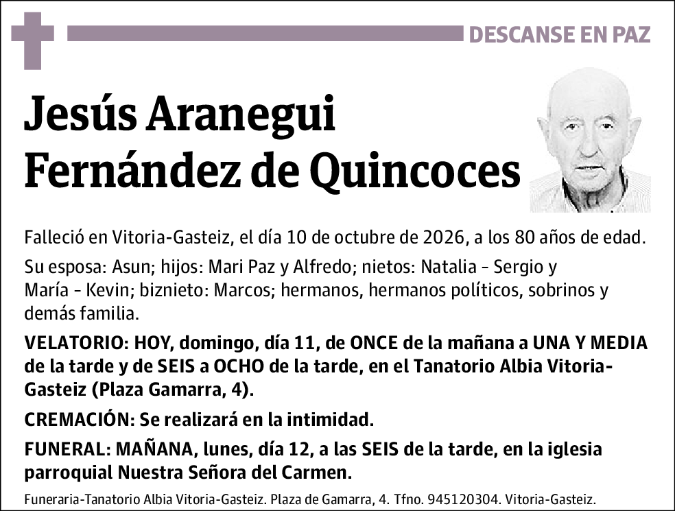 Jesús Aranegui Fernández de Quincoces