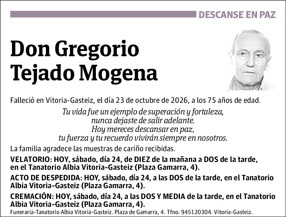 Gregorio Tejado Mogena