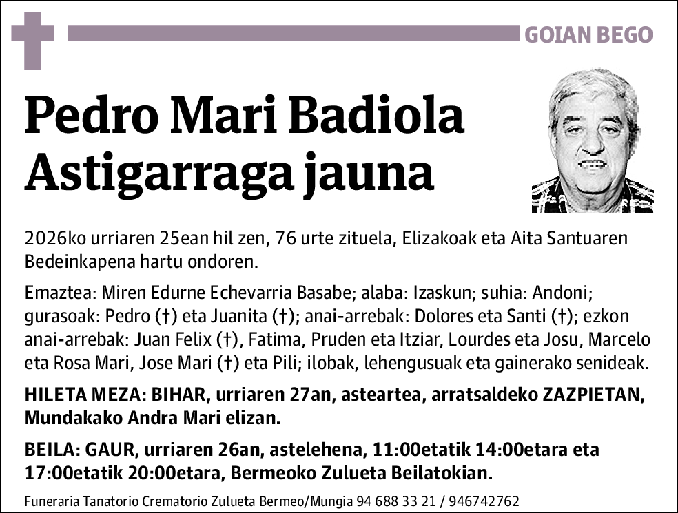 Pedro Mari Badiola Astigarraga