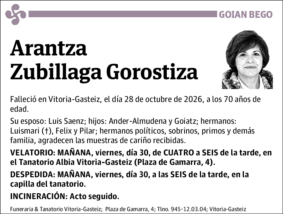Arantza Zubillaga Gorostiza