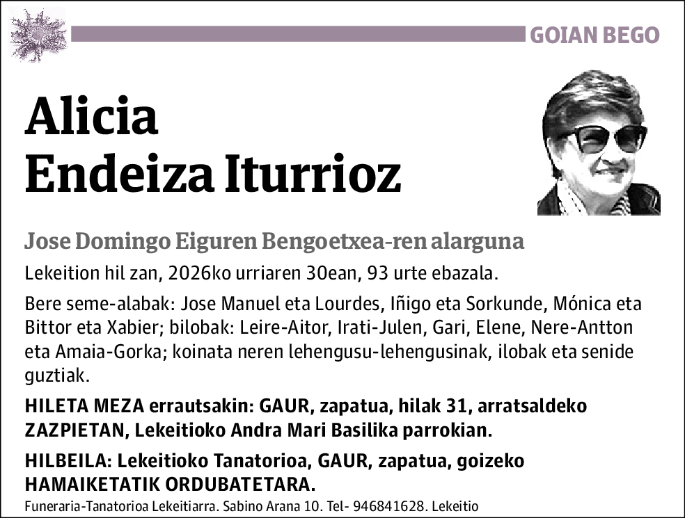 Alicia Endeiza Iturrioz
