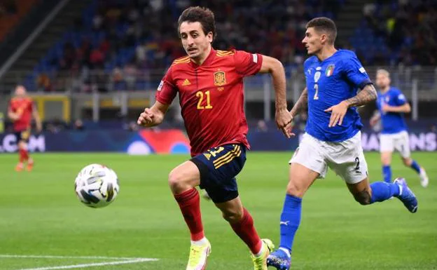 Mikel Oyarzabal, during the Nations League semi-final against Italy.