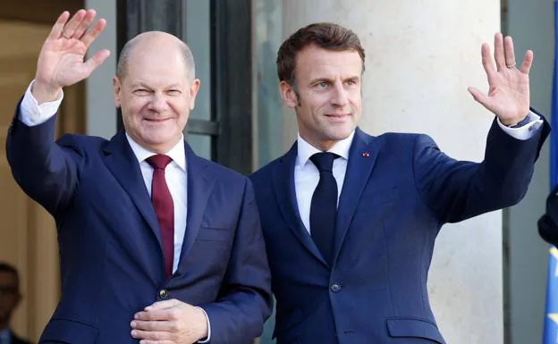 Chancellor Scholz and President Macron, in a previous meeting.