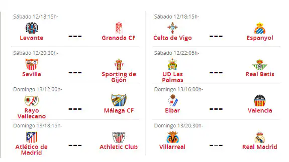 Liga BBVA online: partidos en directo y resultados de jornada 15 | El Correo